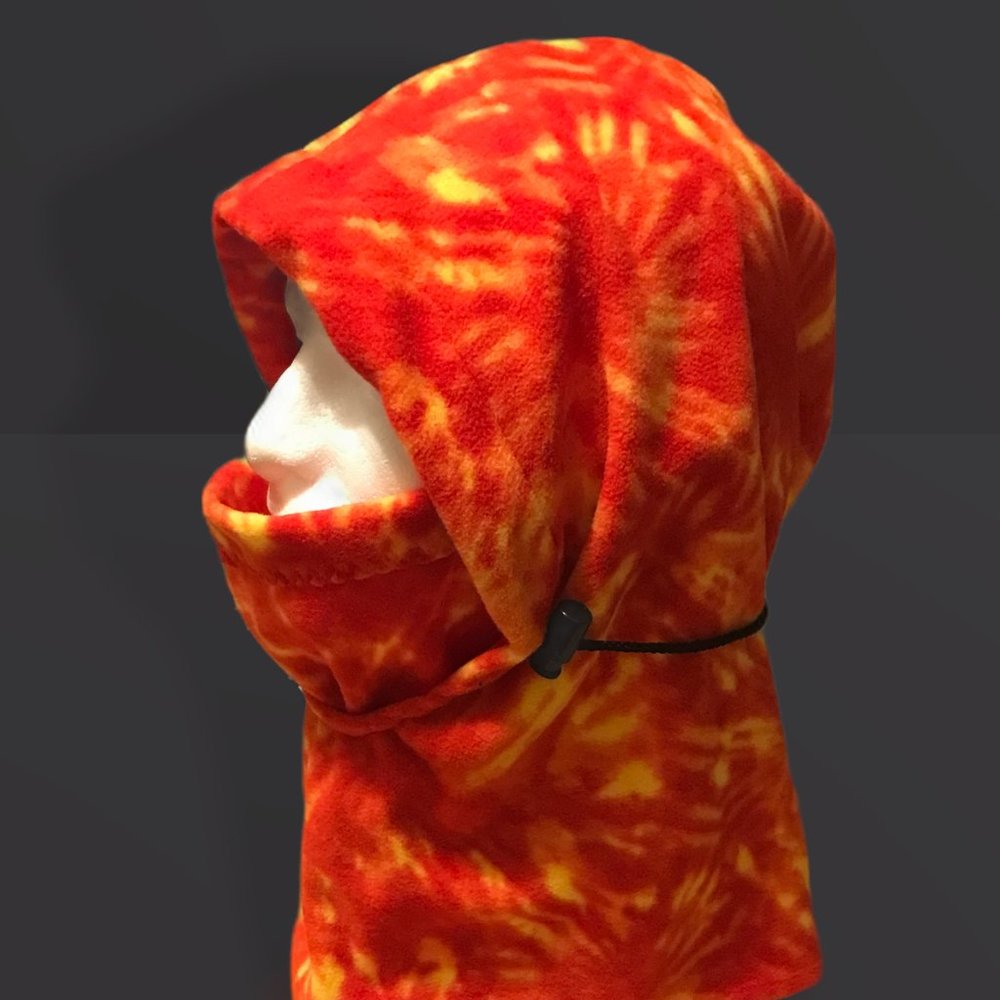 Flaming Camouflage Fleece Versatile Hood NWT